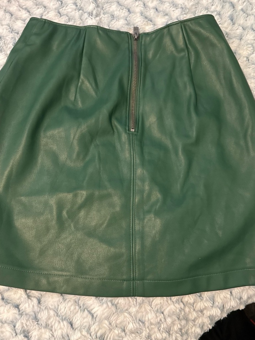 Hollister Emerald Green Faux Leather Mini Skirt